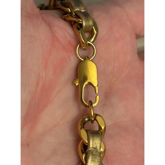 Tory Burch Logo Medallion Chunky Chain Necklace 14" - Picture 5 of 8